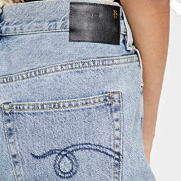 R13 Wide Leg Cross Over Denim Jeans - Picture 8 of 14